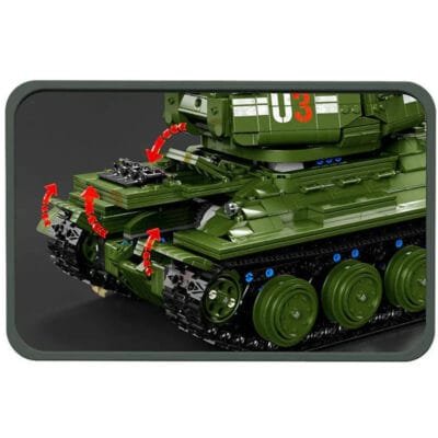 Remote Controlled T34 Tank Model Building Block Toys | 2052PCS - Image 6