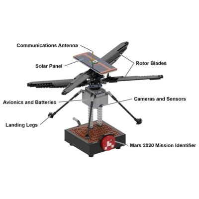 Mars Ingenuity Helicopter Model Building Block Toys | 729PCS - Image 3