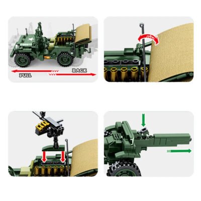 Us Army Jeep ModelCars Building Block Toys | 807PCS - Image 2
