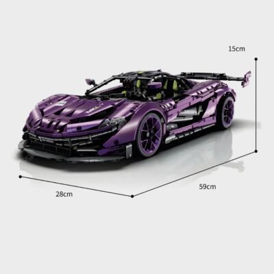 SATIN PURPLE P1 Modelcars Building Block Toys  | 3567PCS - Image 7